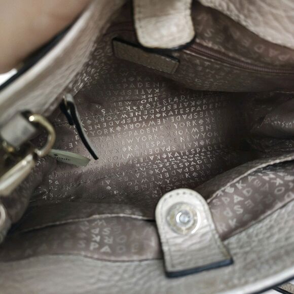 FLAWS Kate Spade Looloo Perri Lane Bubbles Crossbody Taupe Leather Bag - Picture 15 of 16